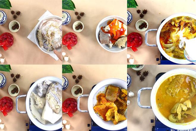 Cách làm phá lấu lòng heo ăn bánh mì ngon,